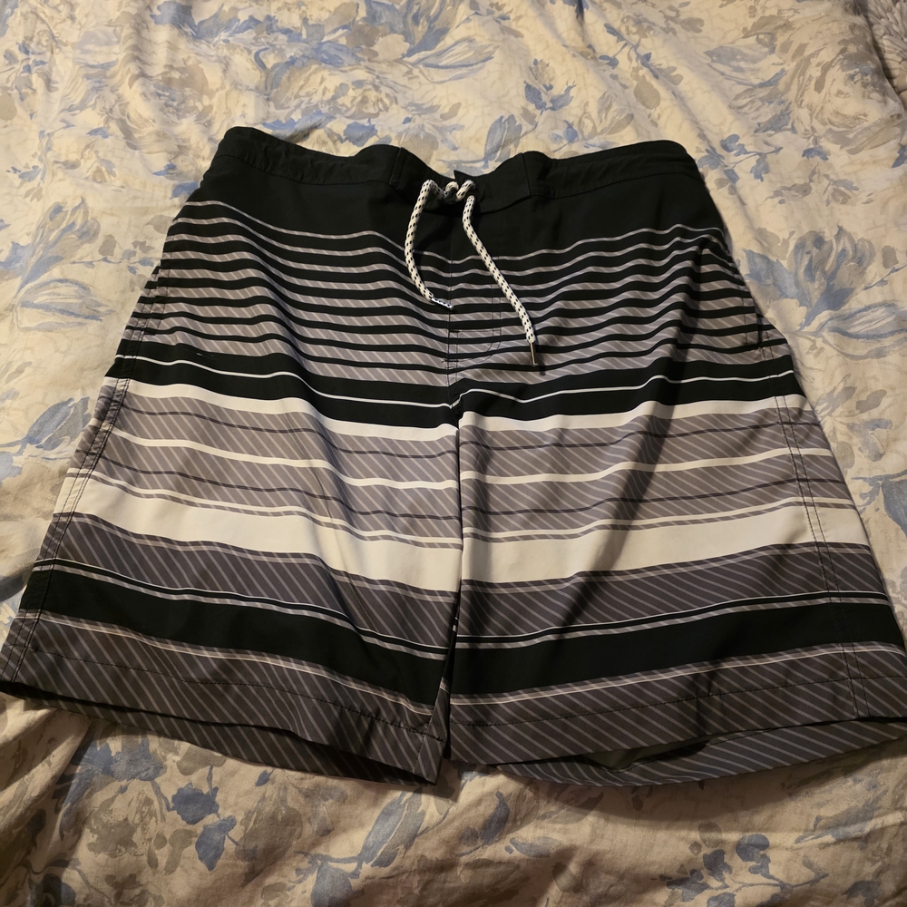 Sonoma Black and Gray Swim Shorts